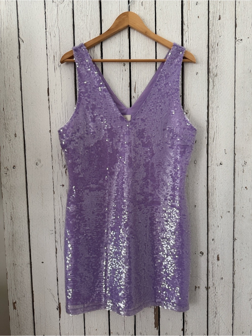 a new day Lavender Sequin V-Neck Mini Dress